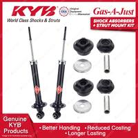 Pair Rear KYB Shock Absorbers + Strut Mount Kit for LEXUS GS300 GRS190R 05-12