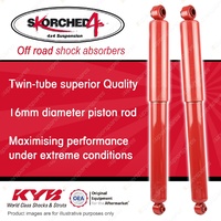 2x Rear KYB SKORCHED 4'S Shock Absorbers for Ford Ranger PX P4AT 2.2 3.2 11-On
