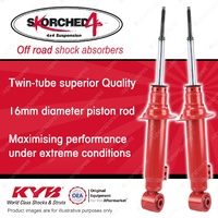 2x Front KYB SKORCHED 4'S Shocks for Mitsubishi Triton ML MN MQ Challenger PB PC