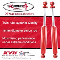 2x Rear KYB SKORCHED 4'S Shock Absorbers for Toyota Hilux GGN25R KUN26R 05-15