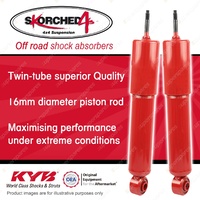 2x Front KYB SKORCHED 4'S Shocks for Toyota Hilux LN YN 61 63 LN VZN KZN 130