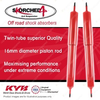 2 x Front KYB SKORCHED 4'S Shock Absorbers for TOYOTA Landcruiser 80 105 Series