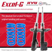 Front KYB EXCEL-G Shock Absorbers + STD Coil Springs for TOYOTA Corolla AE92