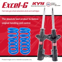 Front KYB EXCEL-G Shocks Raised Coil Springs for MITSUBISHI Lancer Mirage CE