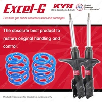 Front KYB EXCEL-G Shock Absorbers + Sport Low Coil Springs for HYUNDAI Lantra J1