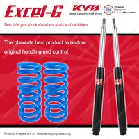 Front KYB EXCEL-G Shock Absorbers + Raised Coil Springs for VOLKSWAGEN Golf MkI