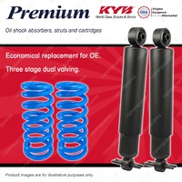 Front KYB PREMIUM Shocks Raised Coil Springs for LAND ROVER Discovery Series 2