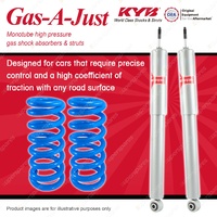 Front KYB GAS-A-JUST Shock Absorbers + Raised Coil Springs for JAGUAR XJ12