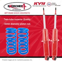 Front KYB SKORCHED 4'S Shocks HD Raised Coil Springs for HOLDEN Colorado 7 RG