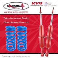 Front KYB SKORCHED 4'S Shocks Raised Coil Springs for TOYOTA Hilux GGN25R KUN26R