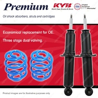 Rear KYB PREMIUM Shock Absorbers + Sport Low Coil Springs for AUDI A6 C4