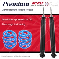 Rear KYB PREMIUM Shocks Sport Low Coil Springs for PEUGEOT 406 LFY P8C RFV