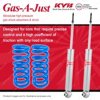 Rear KYB GAS-A-JUST Shock Absorbers + Raised Coil Springs for FORD Falcon XE XE