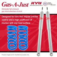 Rear KYB GAS-A-JUST Shocks Raised Coil Springs for TOYOTA Cressida MX62R