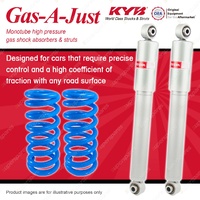 Rear KYB GAS-A-JUST Shock Absorbers + Raised Coil Springs for FORD Falcon FG