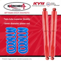 Rear KYB SKORCHED 4'S Shocks Raised Coil Springs for NISSAN Pathfinder D21