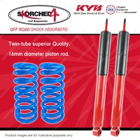 Rear KYB SKORCHED 4'S Shocks Raised Coil Springs for TOYOTA FJ Cruiser GSJ15R