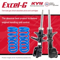 Front KYB Excel-G Shock Absorbers Raised Coil for Land Rover Freelander 00-07