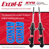 Front KYB Excel-G Shocks Raised Coil for Mitsubishi Challenger PB PC Wagon 09-On