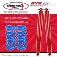 Rear KYB Skorched 4's Shock Absorbers Raised Coil for Jeep Wrangler JK 2012-On