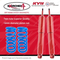 Front KYB Skorched 4's Shocks Raised Coil for Toyota Landcruiser FZJ105 HZJ105
