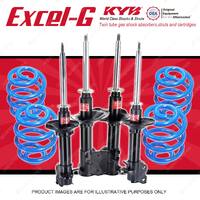 4x KYB EXCEL-G Shock Absorbers + Super Low Coil Springs for NISSAN Pulsar N14