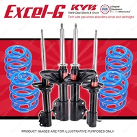 4x KYB EXCEL-G Shock Absorbers + Super Low Coil Springs for MAZDA 323 BG