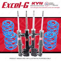 4x KYB EXCEL-G Shock Absorbers Sport Low Coil Springs for TOYOTA Corolla ZZE122R