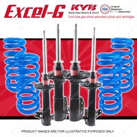 4x KYB EXCEL-G Shock Absorbers + Lovells Coil Springs for MAZDA 323 BA KF 2.0