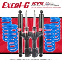 4x KYB EXCEL-G Shock Absorbers Raised Coil Springs for MITSUBISHI Magna TE TF TH