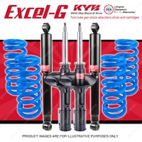 4x KYB EXCEL-G Shock Absorbers + Raised Coil Springs for MITSUBISHI Magna TR TS