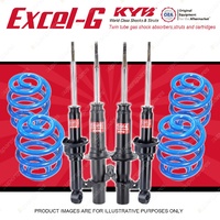 4x KYB EXCEL-G Shock Absorbers + Super Low Coil Springs for HONDA Civic CRX ED