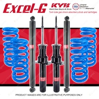 4x KYB EXCEL-G Shock Absorbers + Raised Coil Springs for JEEP Grand Cherokee WH