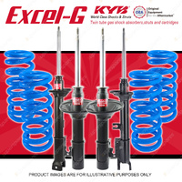 4x KYB Excel-G Shocks + Raised Coil Springs for Ford Laser KC KE Meteor GC 85-90