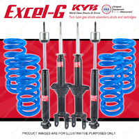 4x KYB Excel-G Shocks + Raised Coil Springs for Ford Falcon EF Sedan 1994-1996