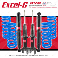 4x KYB Excel-G Shocks+Raised Coil Springs for Ford Falcon BA BF Sedan 2002-2007