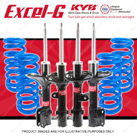 4x KYB Excel-G Shocks + Raised Coil Springs for Hyundai Tucson JM 2004-2007