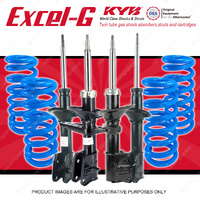 4x KYB Excel-G Shocks + Raised Coil Springs for Land Rover Freelander SUV 00-07