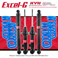 4x KYB Excel-G Shocks+Raised Coil Springs for Mitsubishi Challenger PB PC 09-On