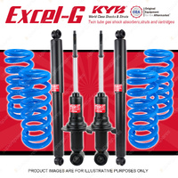 4x KYB Excel-G Shocks + Raised Coil Springs for Nissan Navara D23 NP30 2015-On