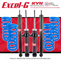 4x KYB Excel-G Shocks+Raised HD Coil Springs for Mitsubishi Pajero NM 2000-2002