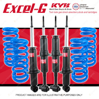 4x KYB Excel-G Shocks + Raised Coil Springs for Ford Explorer UX SUV 2003-2003