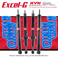 4x KYB Excel-G Shocks + Raised Coil Springs for Toyota Landcruiser Prado 120