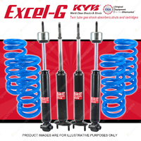 4x KYB Excel-G Shocks + Raised Coil Springs for Ford Falcon XE Sedan 3.3 82-84