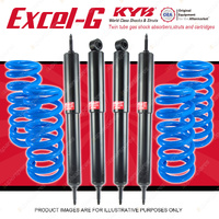 4x KYB Excel-G Shocks + Raised Coil Springs for Land Rover 110 1984-2007