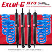 4x KYB Excel-G Shocks + Raised Coil Springs for Toyota Landcruiser FZJ105 HZJ105