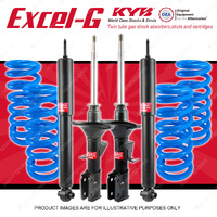 4x KYB Excel-G Shocks + Raised Coil Springs for Holden Commodore VX VY 00-04