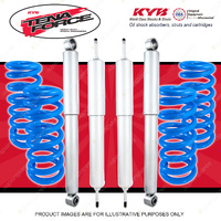 4x KYB Tena Force Shocks + Raised HD Coil Springs for Nissan Patrol GQ 1988-2017