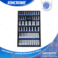 64 Pcs of Kincrome Tool Armour Tool Trolley LOK-ON Deep Sockets EVA Tray