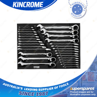 28 Pcs of Kincrome Contour Reverse Gear Spanners EVA Tray - Metric & Imperial